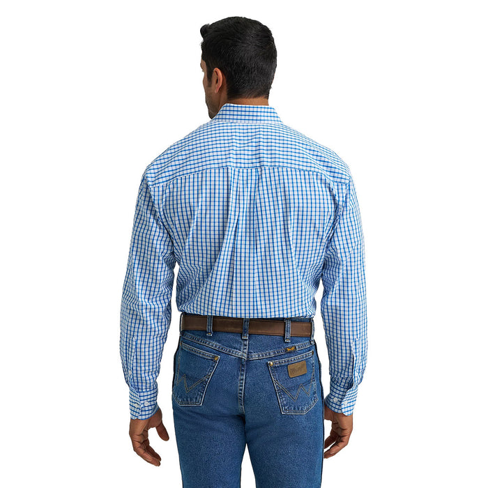 Wrangler Men's George Strait Blue Check Shirt