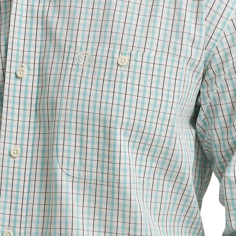 Wrangler Men's George Strait Aqua Plaid Shirt