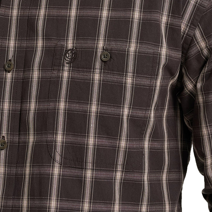 Wrangler Men's George Brown Plaid Shirt