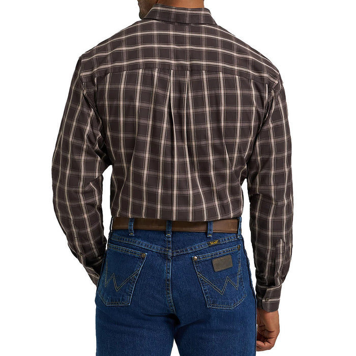 Wrangler Men's George Brown Plaid Shirt