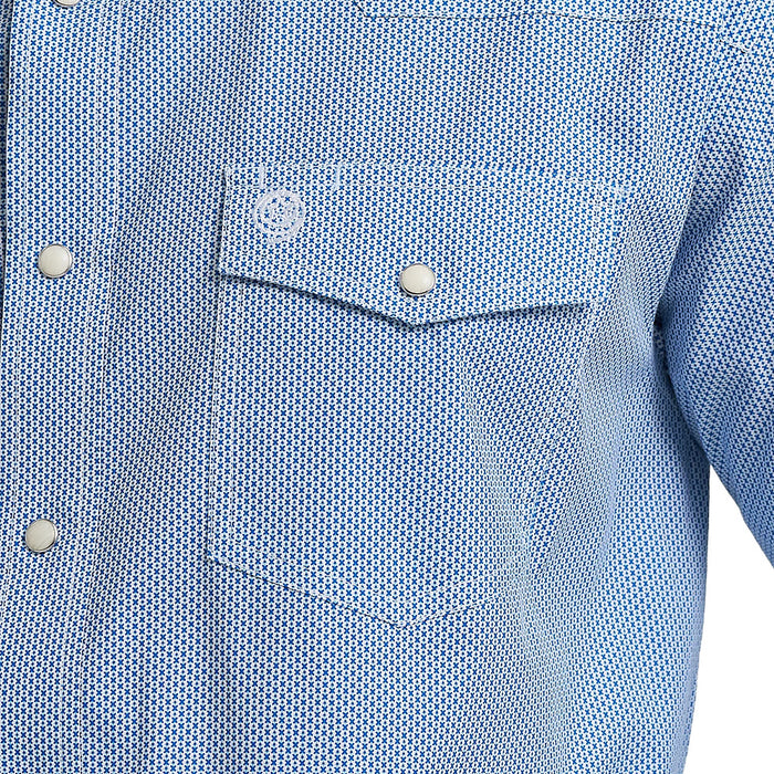 Wrangler Men's George Strait Navy Print Troubadour Shirt