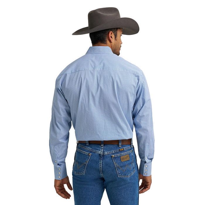 Wrangler Men's George Strait Navy Print Troubadour Shirt
