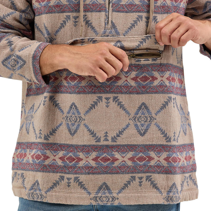Wrangler Men's Desert Taupe 1/4 Zip Pullover