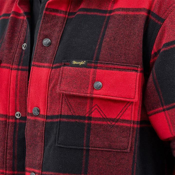 Wrangler Men's Sherpa Lined Flannel Shirt Jacket