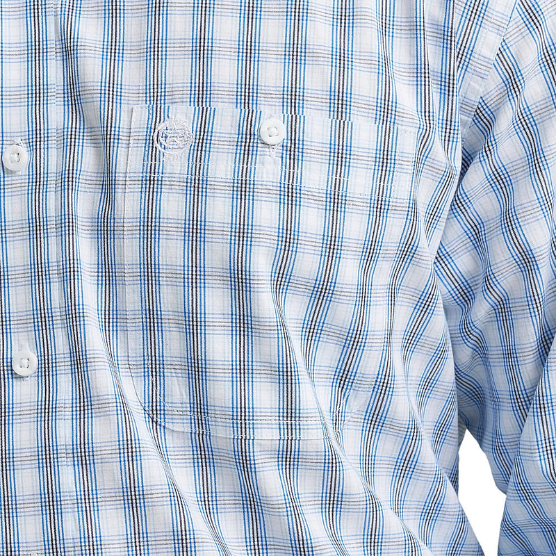 Wrangler Men's George Strait Blue Plaid Shirt