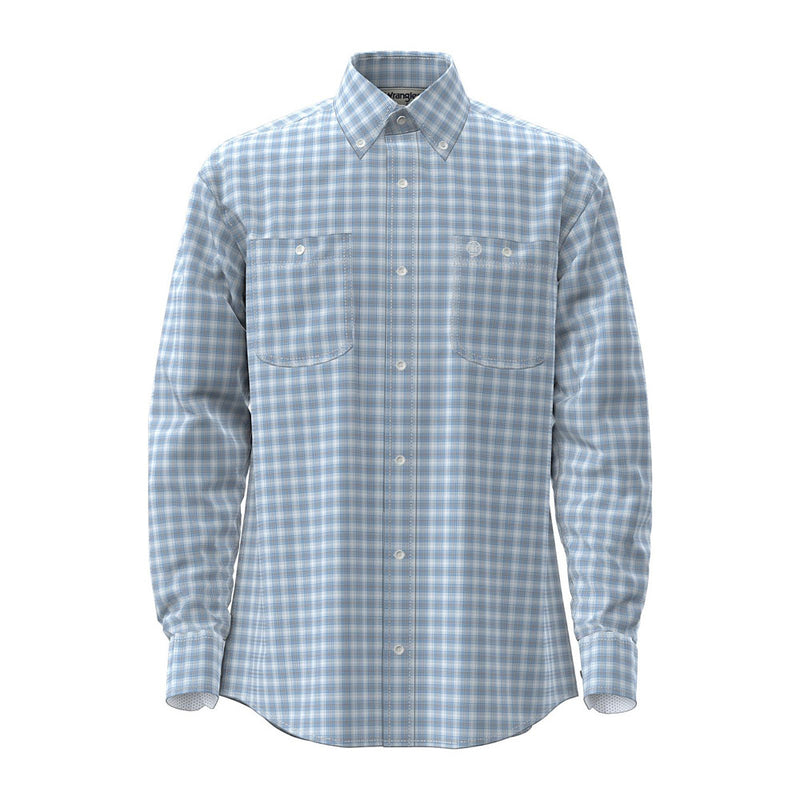 Wrangler Men's George Strait Blue Plaid Shirt