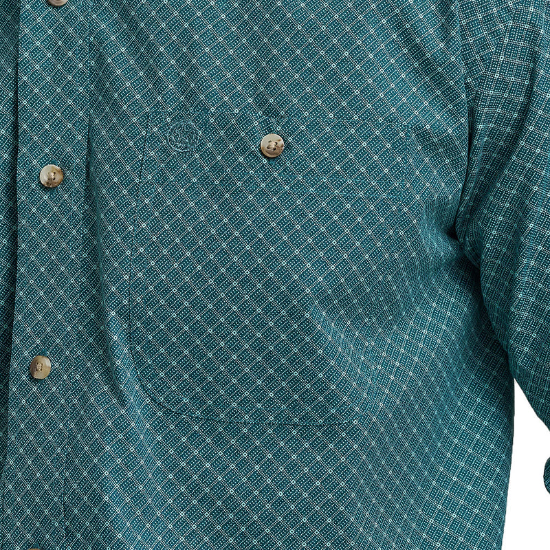 Wrangler Men's George Strait Aqua Shirt