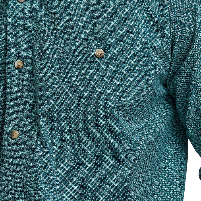 Wrangler Men's George Strait Aqua Shirt