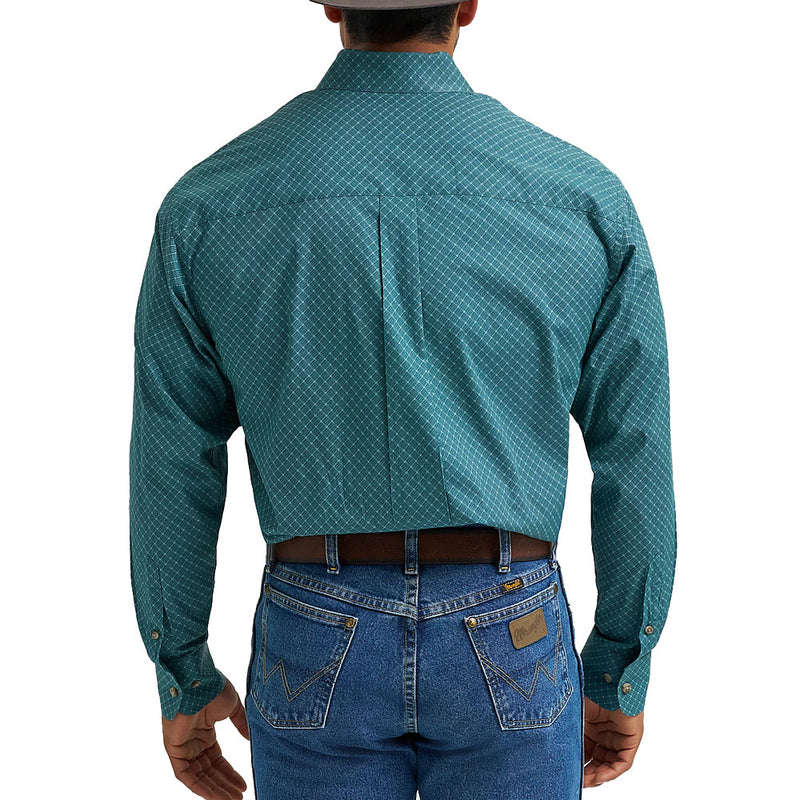 Wrangler Men's George Strait Aqua Shirt