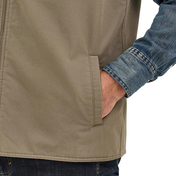 Wrangler Men's Bungee Cord Taupe Lined Vest