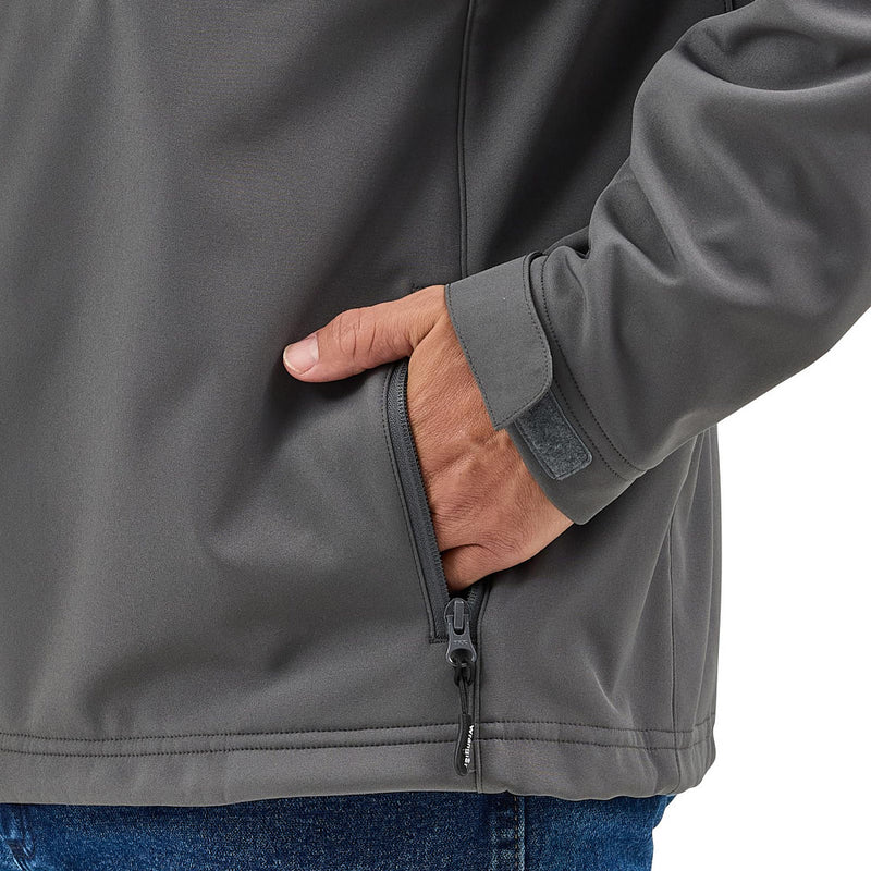 Wrangler Men's Dark Shadow Grey Logo Trail Jacket