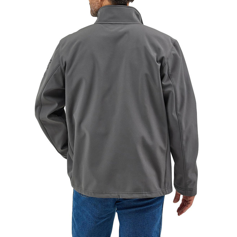 Wrangler Men's Dark Shadow Grey Logo Trail Jacket