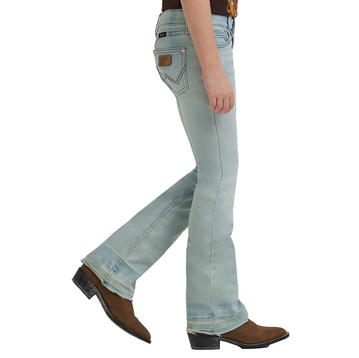 Wrangler Lainey Wilson Girls Bleach Boot Hugger Jeans