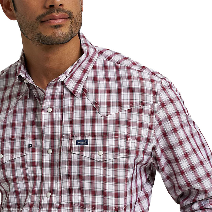 Wrangler Men's Performance Plaid Snap Shirt