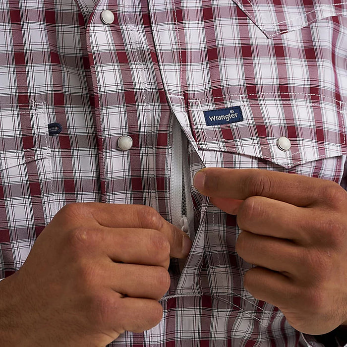 Wrangler Men's Performance Plaid Snap Shirt