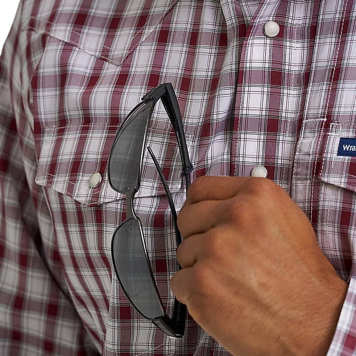 Wrangler Men's Performance Plaid Snap Shirt