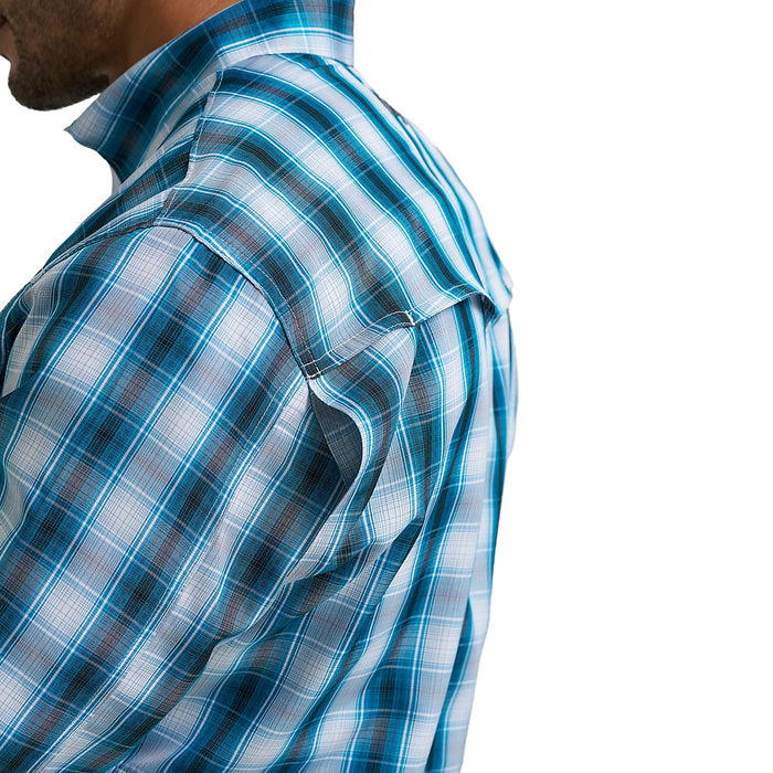 Wrangler Men's Turquoise Performance Snap Shirt