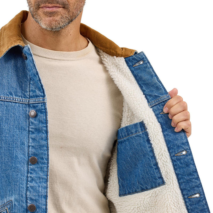 Wrangler Men's Antique Indigo Sherpa Lined Jacket