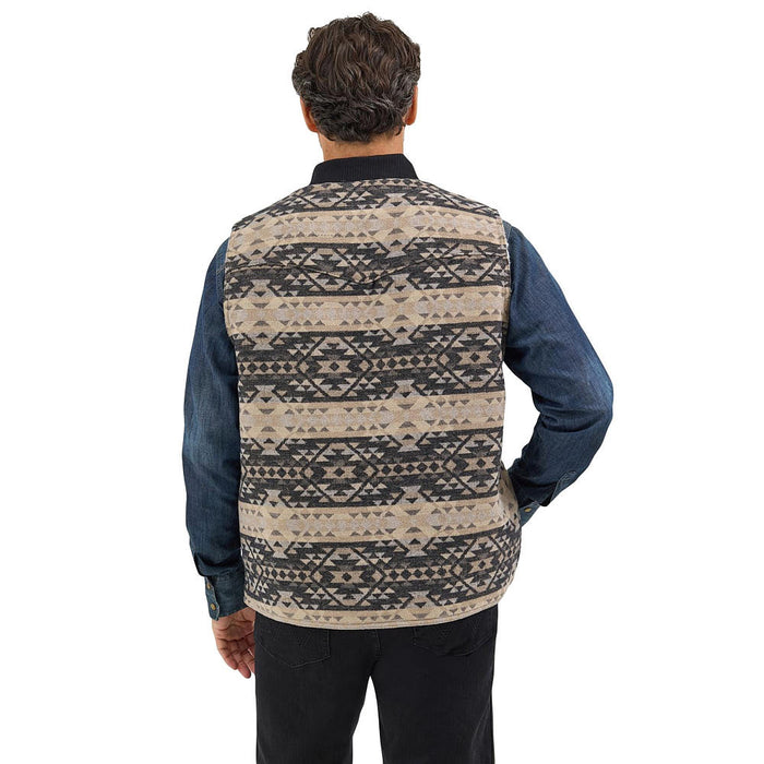 Wrangler Men's Sherpa Lined Jacquard Vest