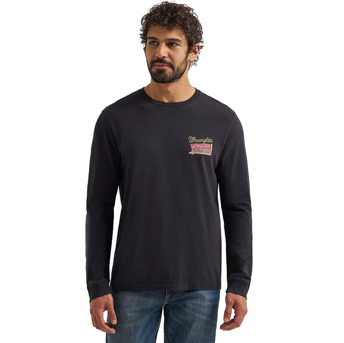 Wrangler Men's Black Beauty Long Sleeve Graphic Tee Shirt