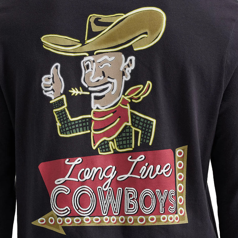 Wrangler Men's Black Beauty Long Sleeve Graphic Tee Shirt
