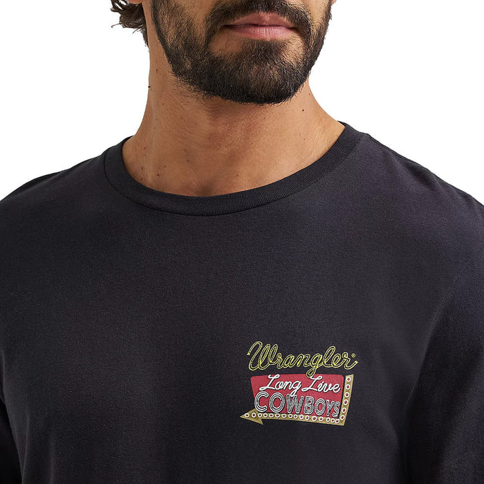 Wrangler Men's Black Beauty Long Sleeve Graphic Tee Shirt
