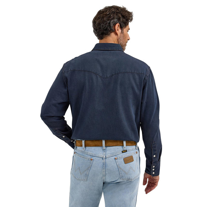 Wrangler Men's Midnight Vintage Long Sleeve Snap Shirt