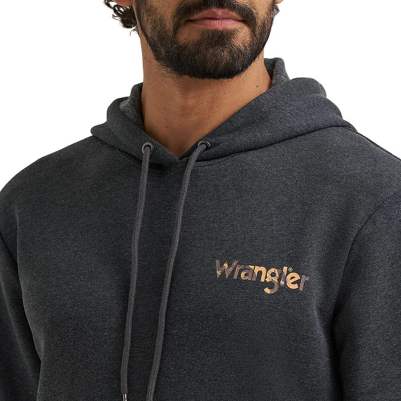 Wrangler Men's Jet Black Logo Hoodie