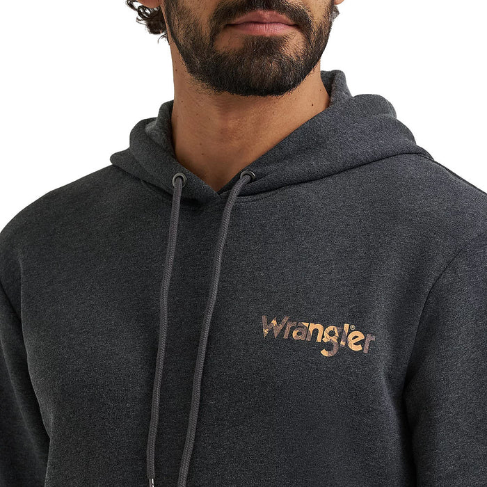 Wrangler Men's Jet Black Logo Hoodie