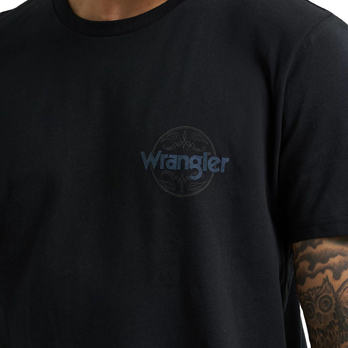 Wrangler Men's Cowboy Black Graphic Tee Shirt