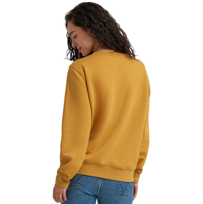 Wrangler Women's Spruce Yellow Cowboy Crew Neck