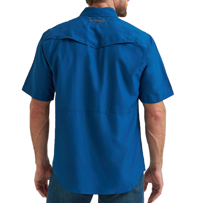Wrangler Men's Blue Short Sleeve Performance Shirt