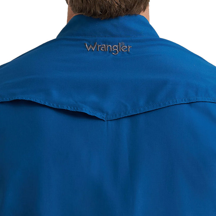 Wrangler Men's Blue Short Sleeve Performance Shirt