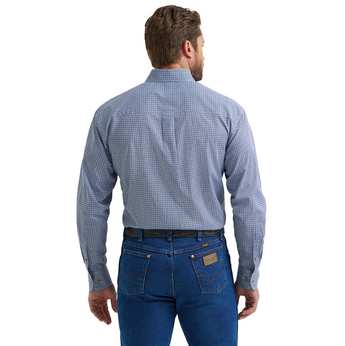 Wrangler Men's Classic Blue Print Shirt