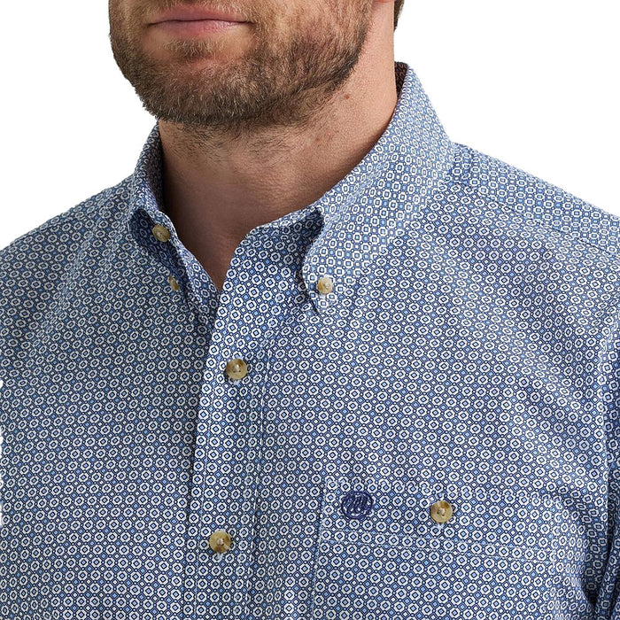 Wrangler Men's Classic Blue Print Shirt