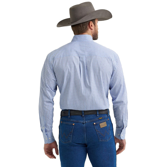 Wrangler Men's Classic Blue Plaid Shirt
