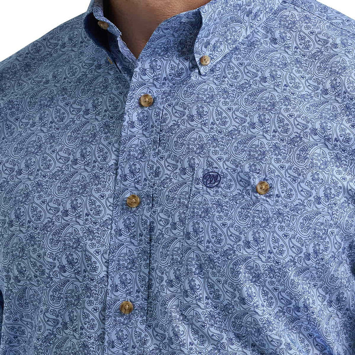 Wrangler Men's Classic Blue Paisley Shirt