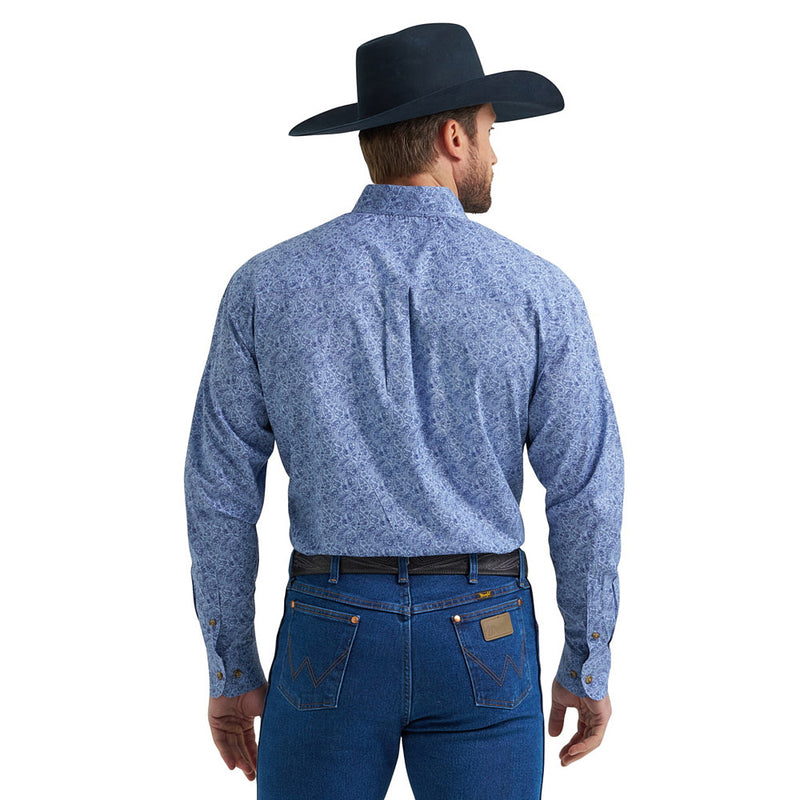 Wrangler Men's Classic Blue Paisley Shirt