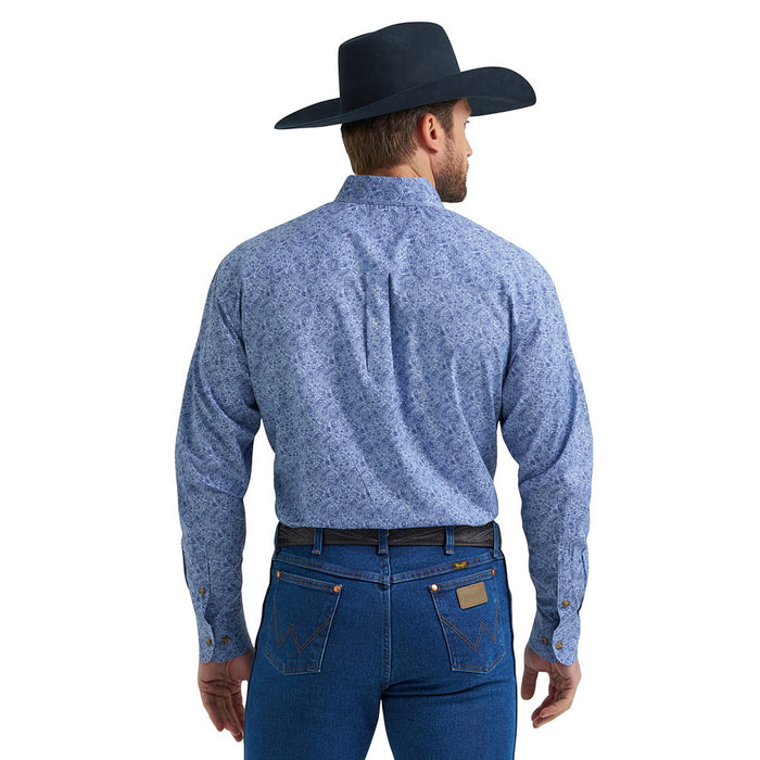 Wrangler Men's Classic Blue Paisley Shirt
