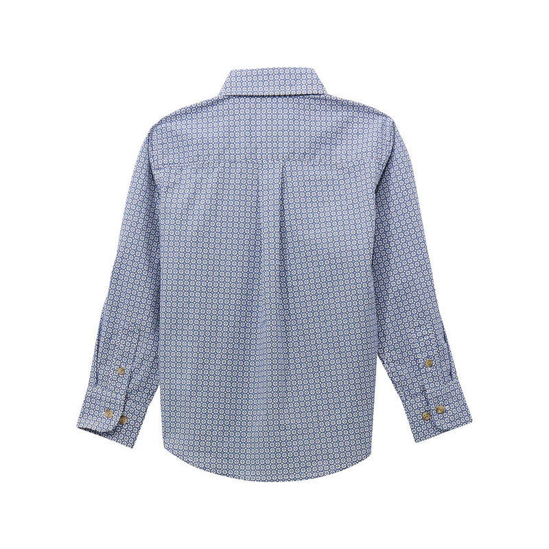 Wrangler Boy's Classic Blue Print Shirt