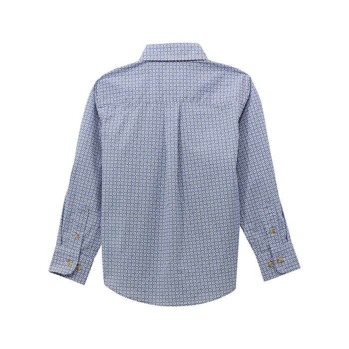 Wrangler Boy's Classic Blue Print Shirt