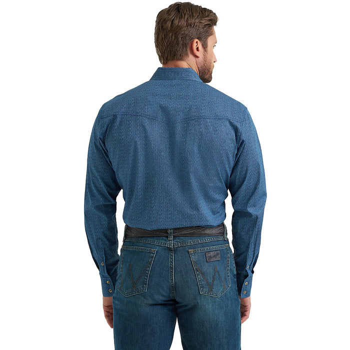 Wrangler Men's 20X Blue Print Shirt