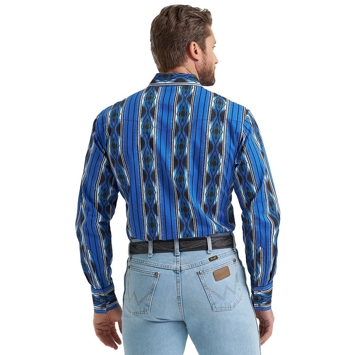 Wrangler Men's Blue Checotah Western Snap Shirt