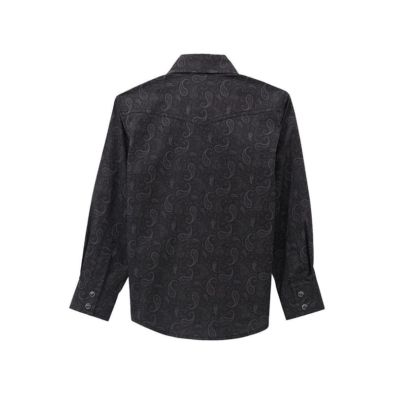 Wrangler Boy's Black Paisley 20X Shirt