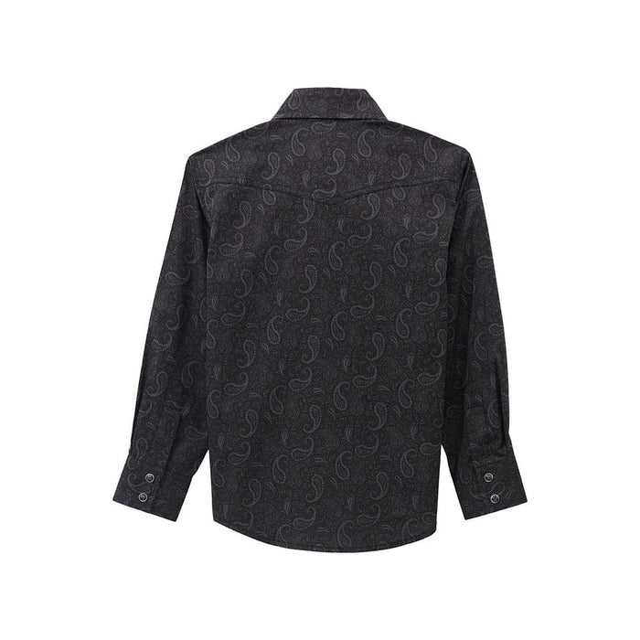 Wrangler Boy's Black Paisley 20X Shirt