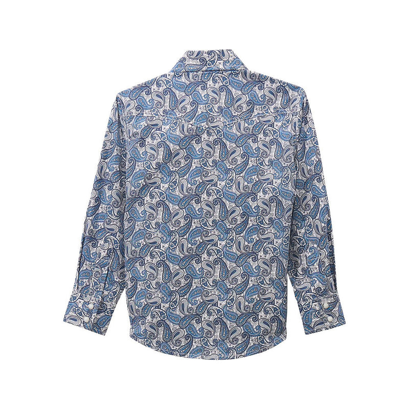 Wrangler Boy's Blue Paisley Shirt