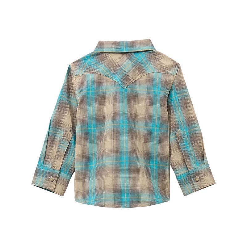 Wrangler Little Boy's Tan Long Sleeve Snap Shirt