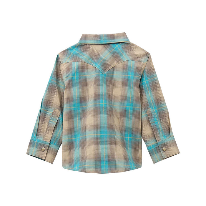 Wrangler Little Boy's Tan Long Sleeve Snap Shirt