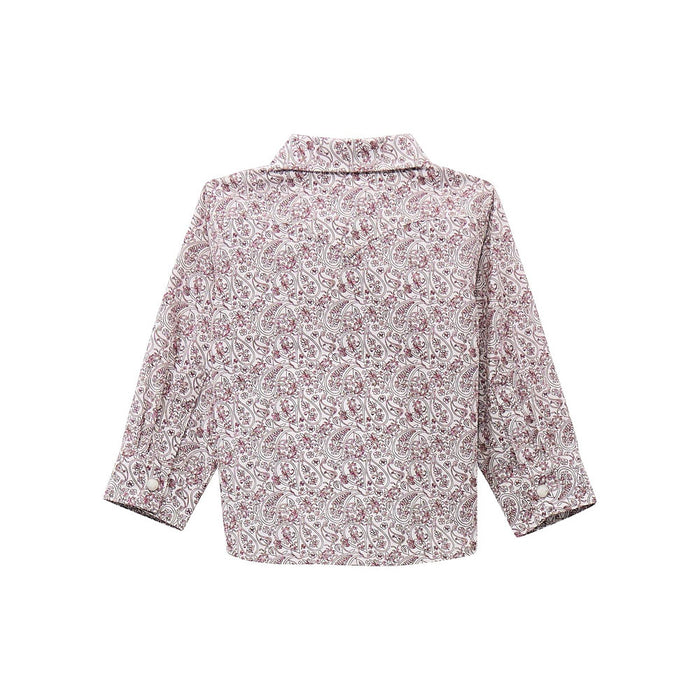 Wrangler Boys Baby Classic Burgundy Print Shirt