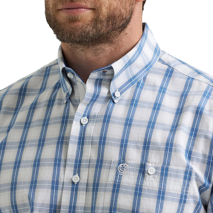 Wrangler Men's Plaid George Strait White Shirt